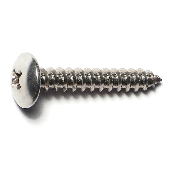 Midwest Fastener Sheet Metal Screw, #10 x 1-1/4 in, 18-8 Stainless Steel Truss Head Phillips Drive, 12 PK 33964 - main